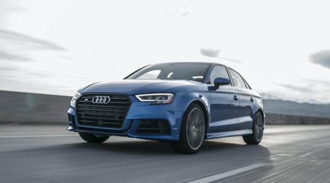 Audi A4 4-door sedan blue